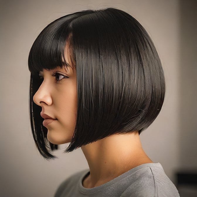 angled bob haircut