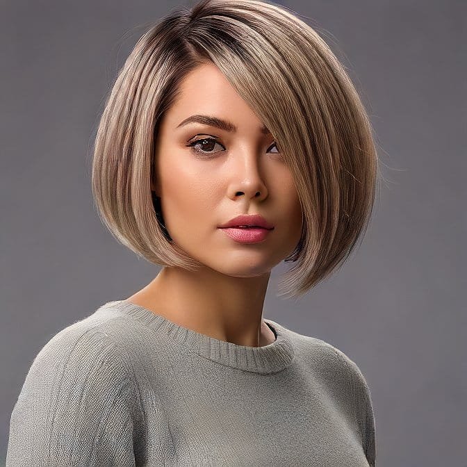 asymmetrical bob haircut