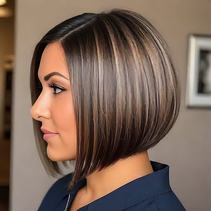 angled bob style