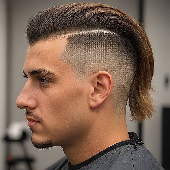 Mid Fade Mullet