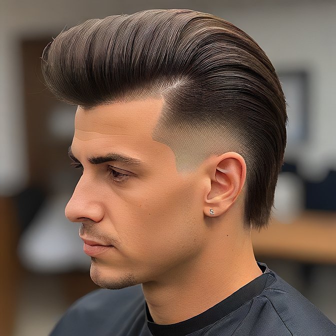 Pompadour Mullet Haircut