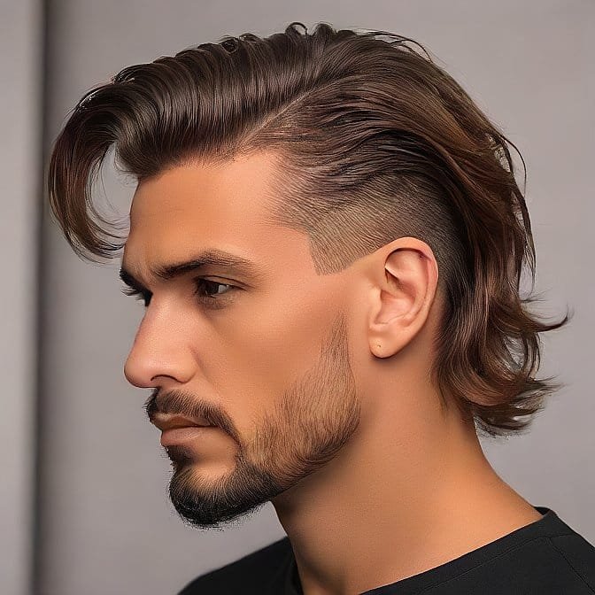 Drop Fade Mullet